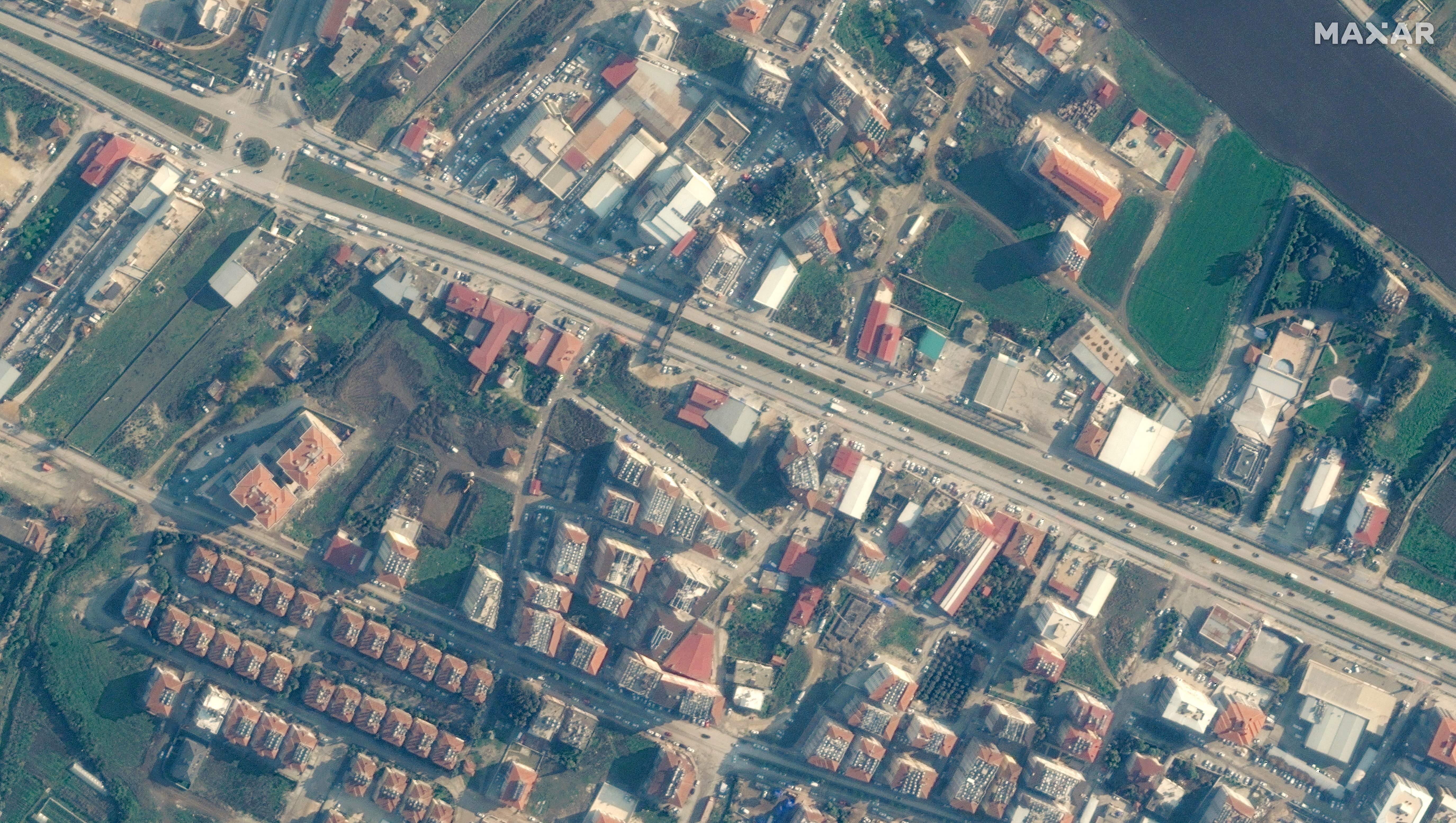 De esta manera lucía la ciudad de Antakya en Turquía antes del terremoto. Imagen satelital ©2023 Maxar Technologies/Handout via REUTERS 