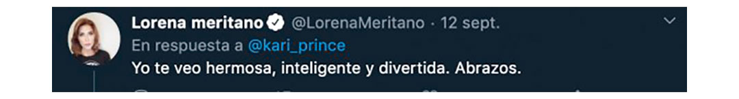 Lorena Meritano también dijo presente (Foto: Twitter)