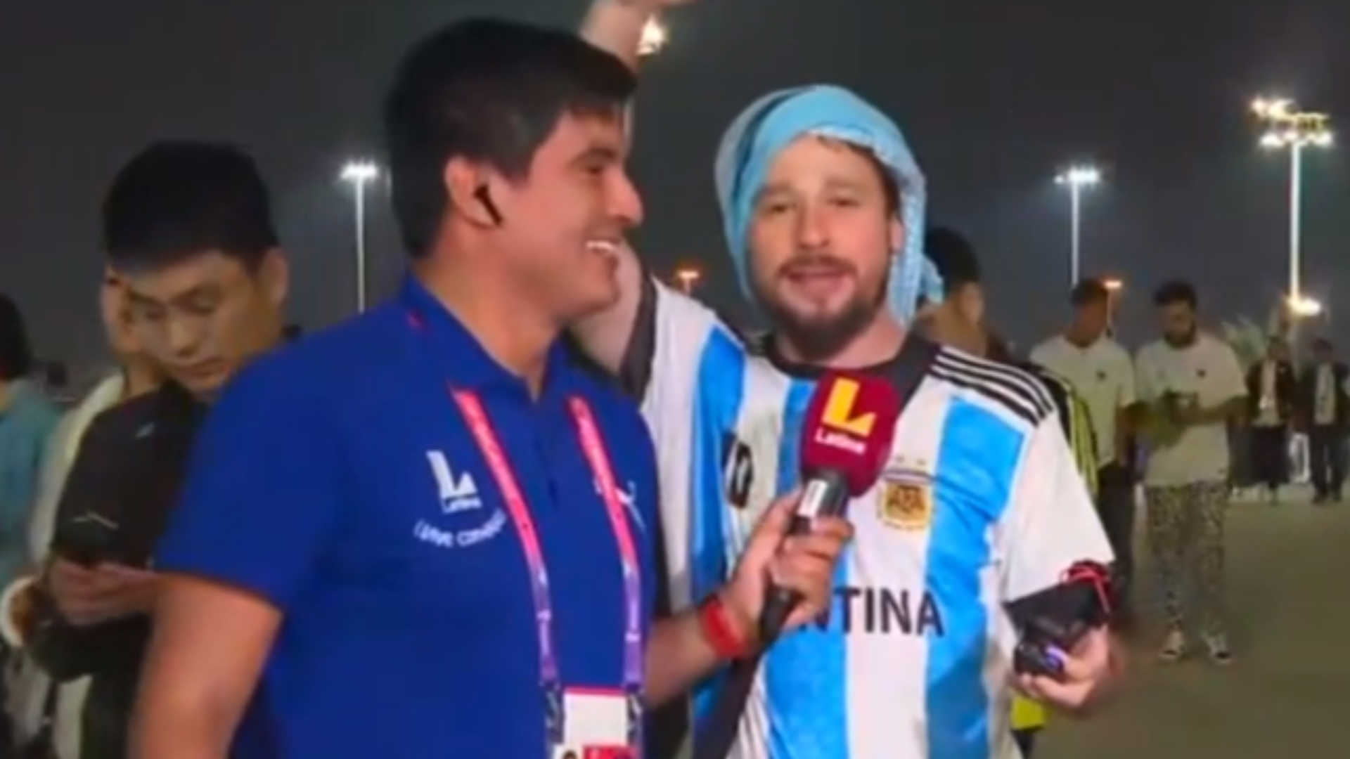 Reportero de Latina se encontró con Luisito Comunica en la final del Mundial: “Saludos para Perú”