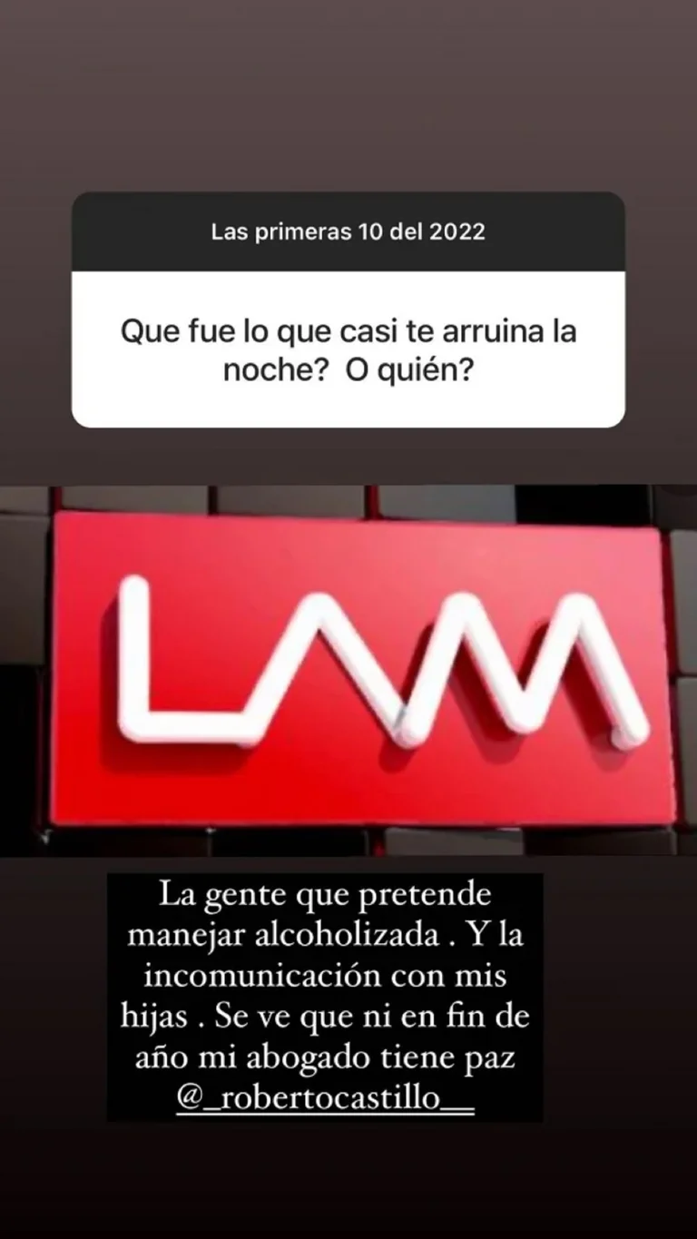 El mal momento que vivió Cinthia Fernández el año anterior para las Fiestas (Foto: Instagram)
