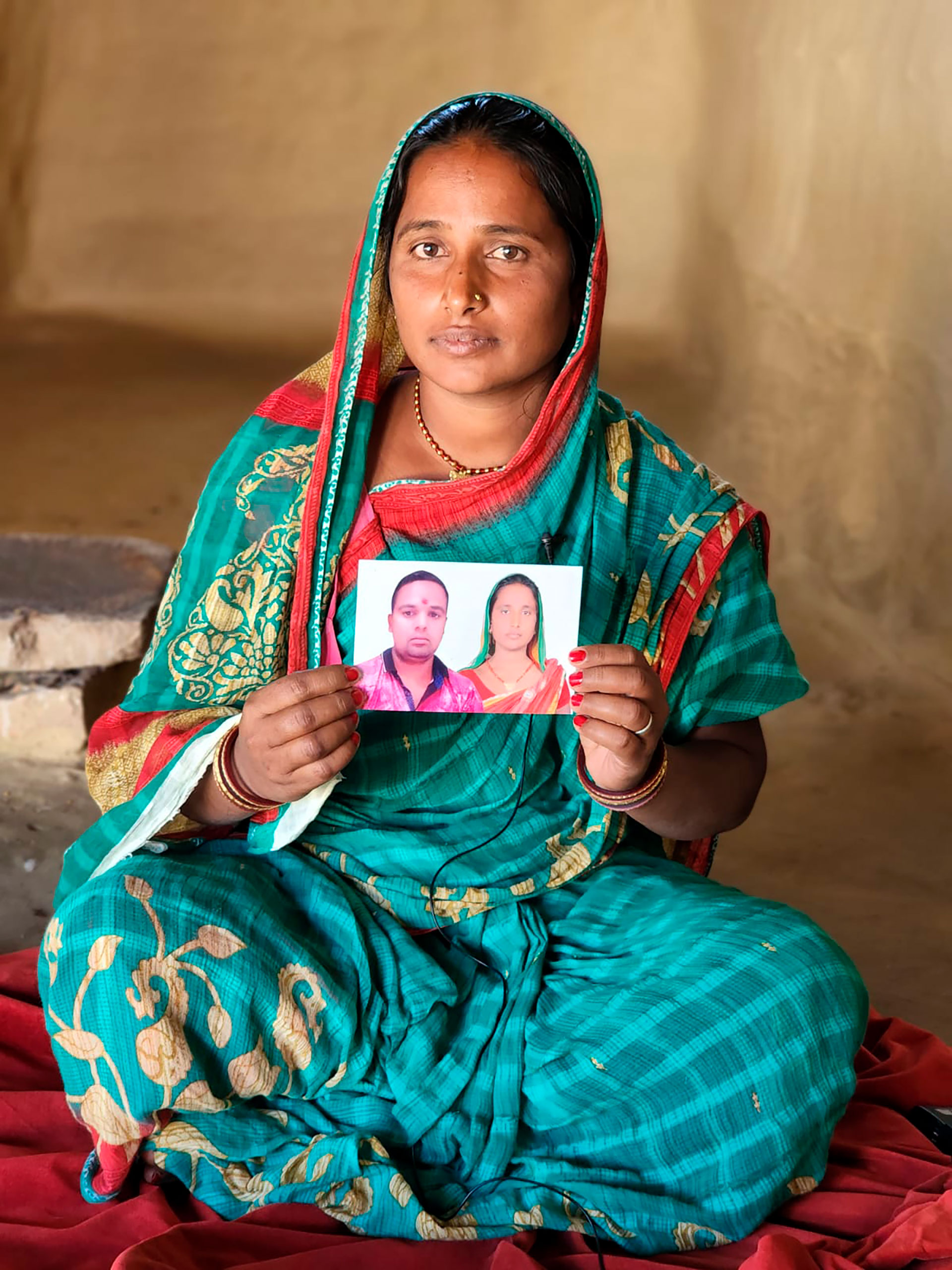 Sunita Yadav, perdió a su marido, quedó sola a cargo de sus hijos pequeños
