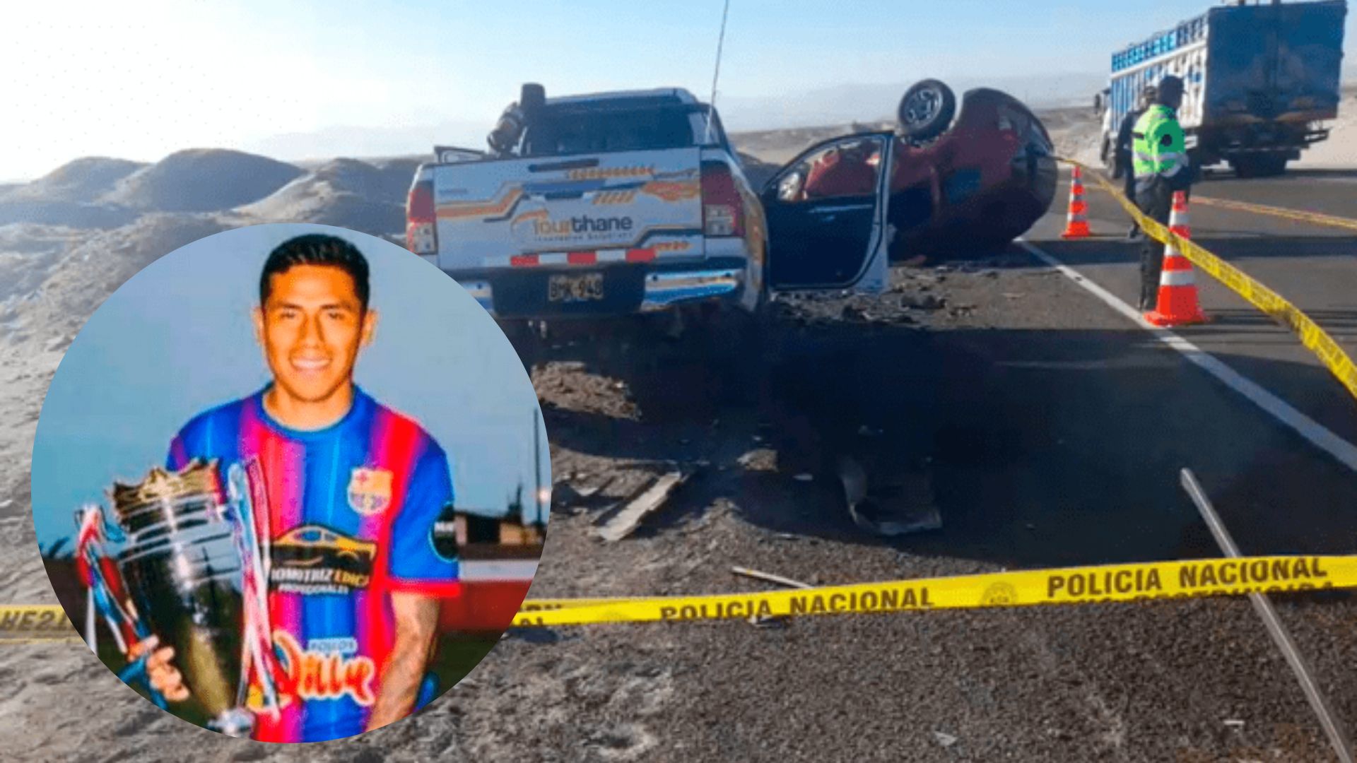 Arequipa: futbolista de Copa Perú muere junto a su madre y novia tras choque en la Panamericana Sur