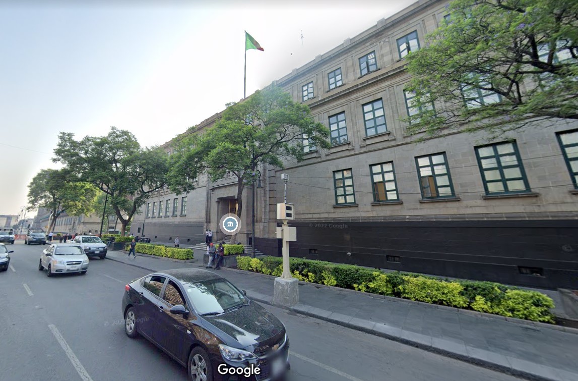 Facade of the SCJN, in the Historic Center of CDMX (Screenshot: Google street)