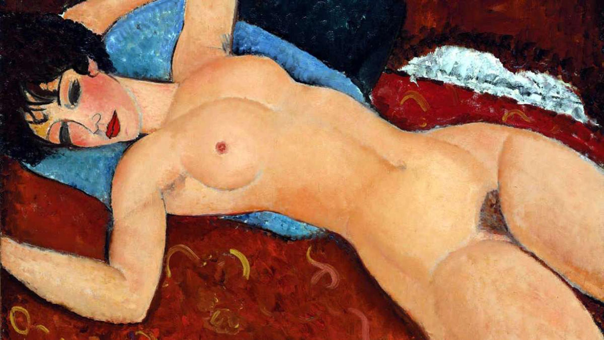 "Desnudo acostado" (1917-1918), de Amedeo Modigliani. Oleo sobre lienzo (60 cm × 92 cm), en colección privada

