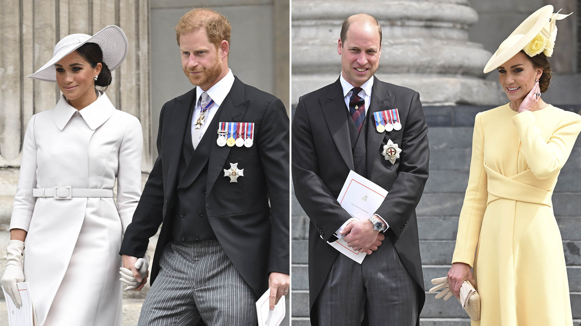 Kate Middleton, igual que Meghan Markle, estuvo radiante en una fecha muy importante para la familia real británica: la celebración del Jubileo de Platino de la Reina Isabel II. La duquesa de Cambridge eligió para la ocasión un vestido amarillo de Emilia Wickstead