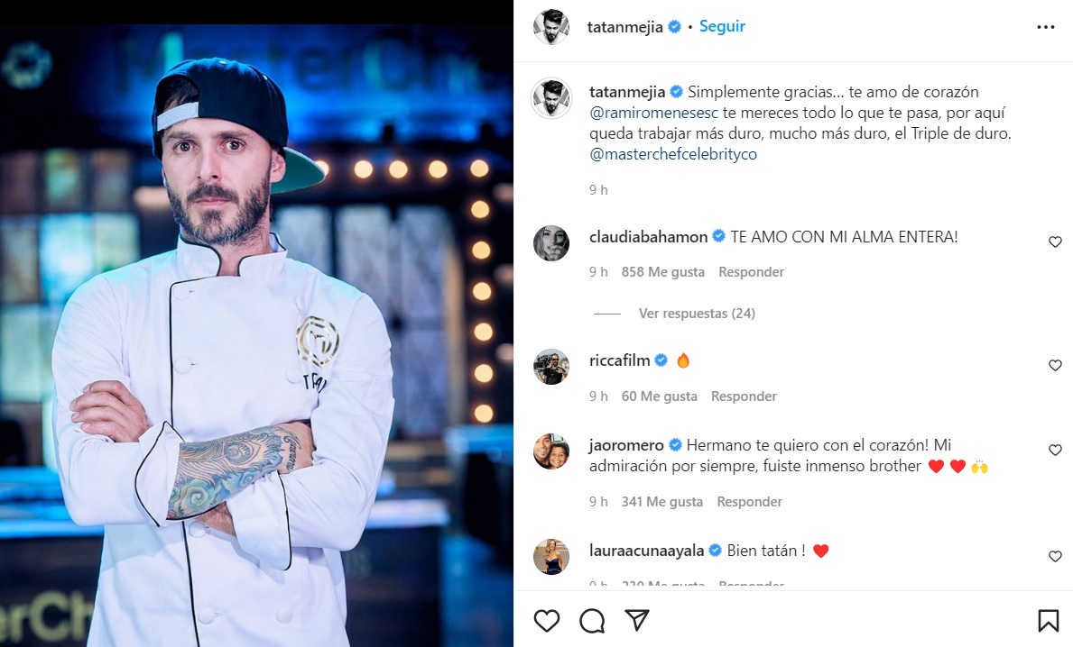 Tatan Mejía Elogió A Ramiro Meneses Ganador Del Masterchef Celebrity “te Mereces Todo Lo Que 6129