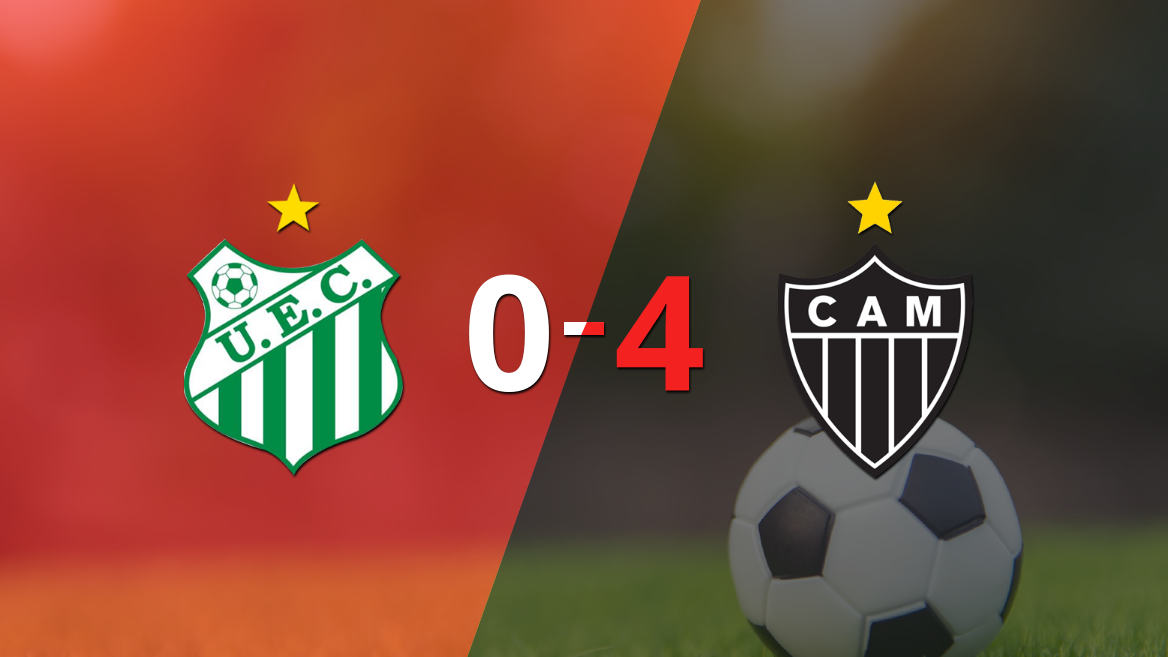 De visitante, Atlético Mineiro goleó a Uberlândia con un contundente 4 a 0