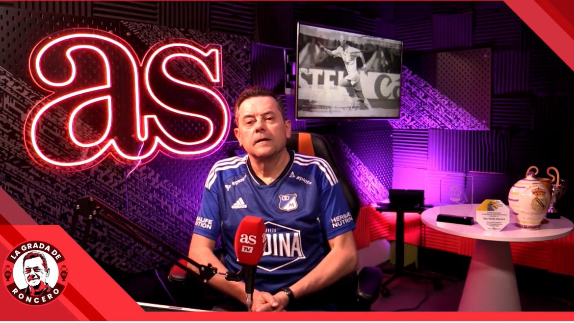 El periodista español Tomás Roncero habló sobre el fútbol colombiano y su relación con el Real Madrid. La Grada de Roncero AS.