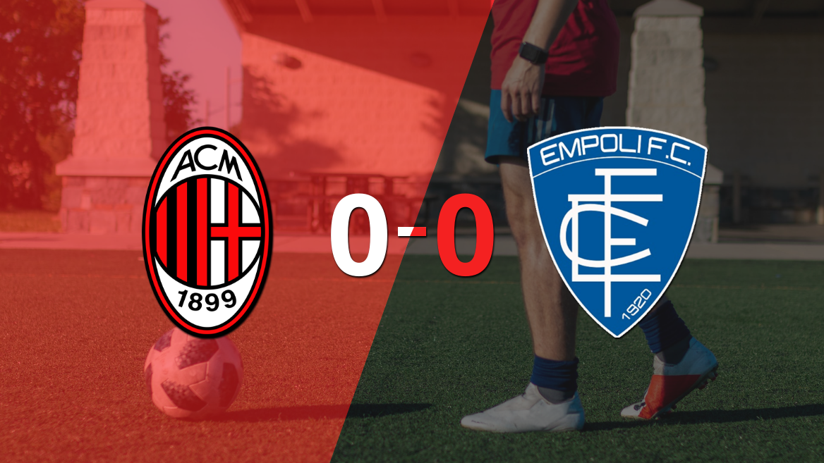 Milan y Empoli igualaron sin goles en el marcador