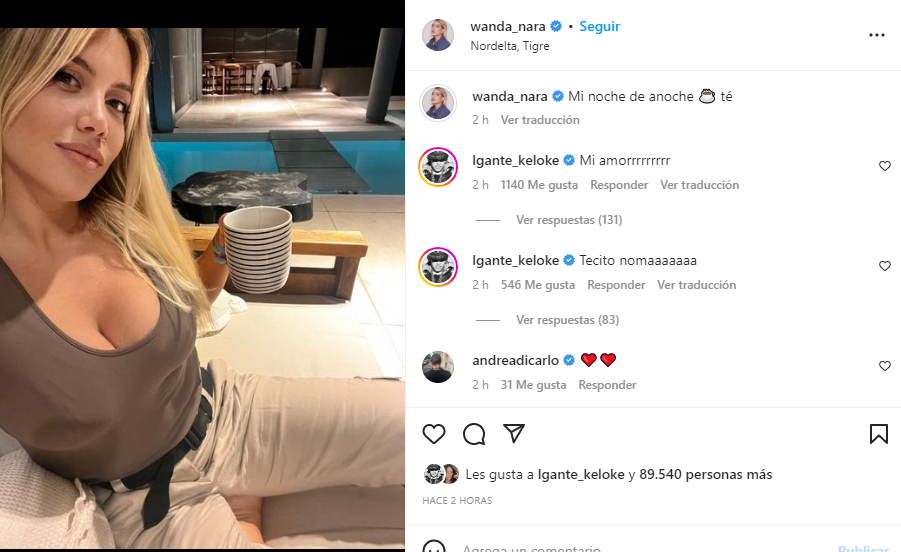 L-Gante le dejó un mensaje a Wanda Nara (Foto: Instagram)