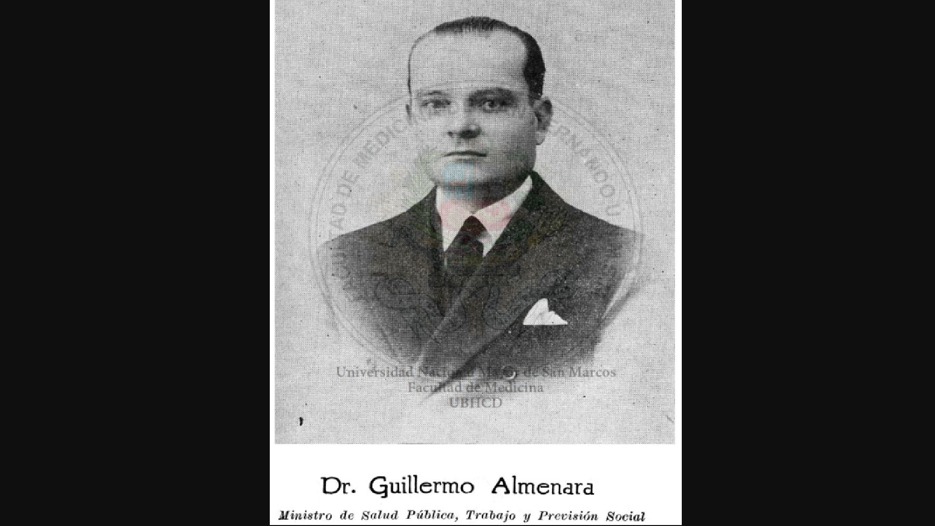 Guillermo Almenara también se desempeñó como ministro de Salud Pública Trabajo y Previsión Social.  (medicina.unmsm.edu.pe)