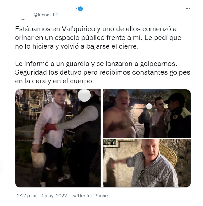 Des touristes français ont attaqué une femme à Val'Quirico, Tlaxcala, et elle s'est rendue sur les réseaux sociaux pour signaler l'attaque (Photo : Twitter/@Jannet_LP)
