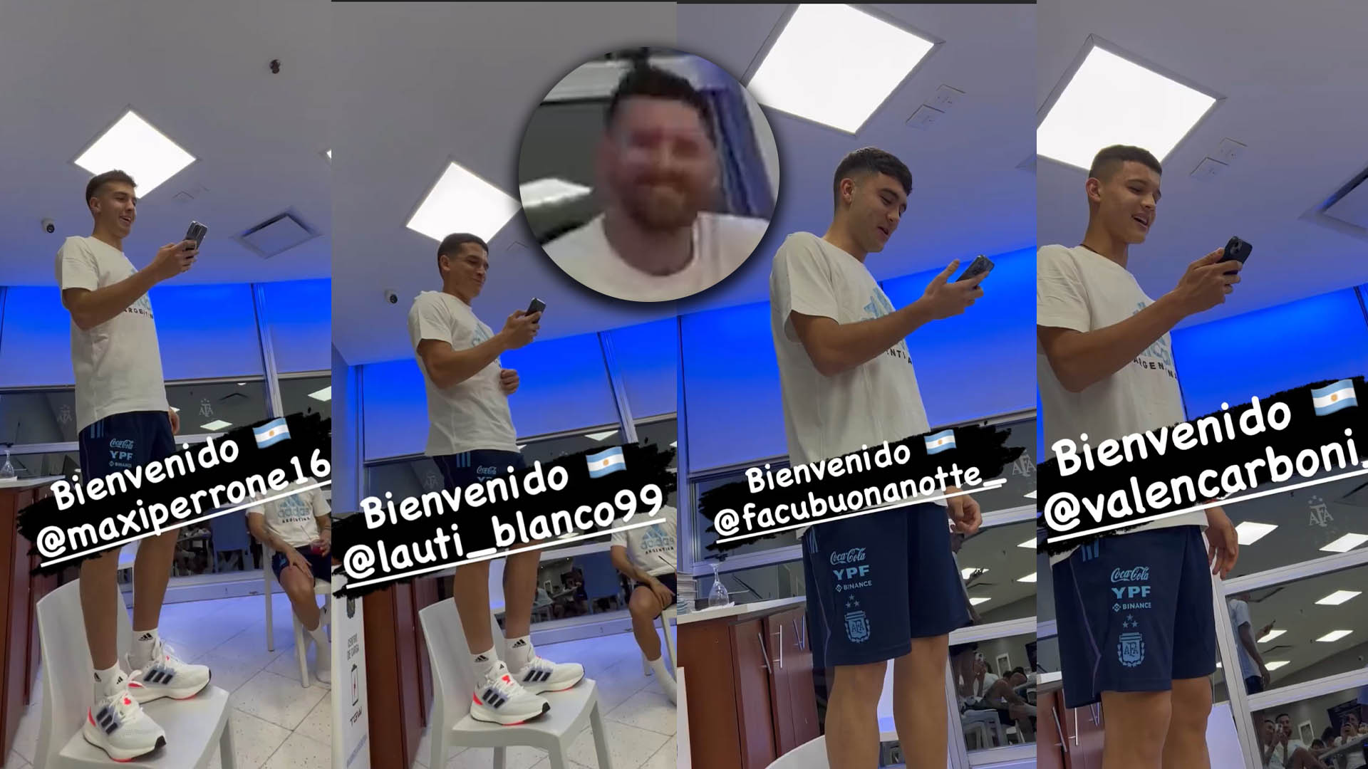 La intimidad del bautismo a los nuevos jugadores de Argentina y las risas de Messi por un blooper con la gelatina