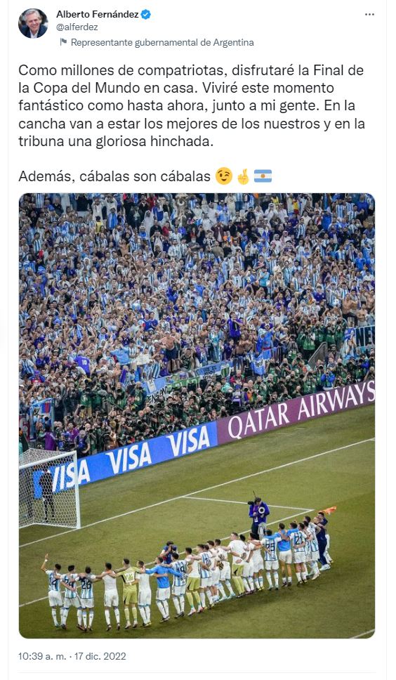 El anuncio del Presidente realizado este sábado