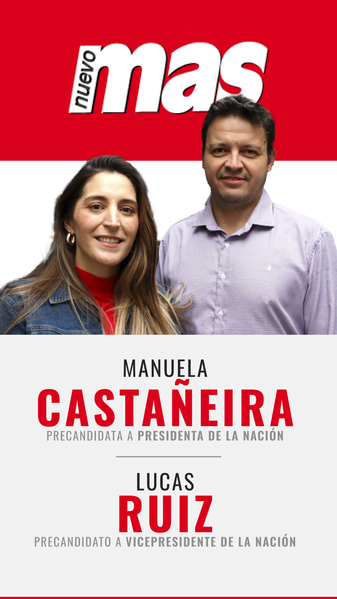 Manuela Castañeira irá con Lucas Ruiz 