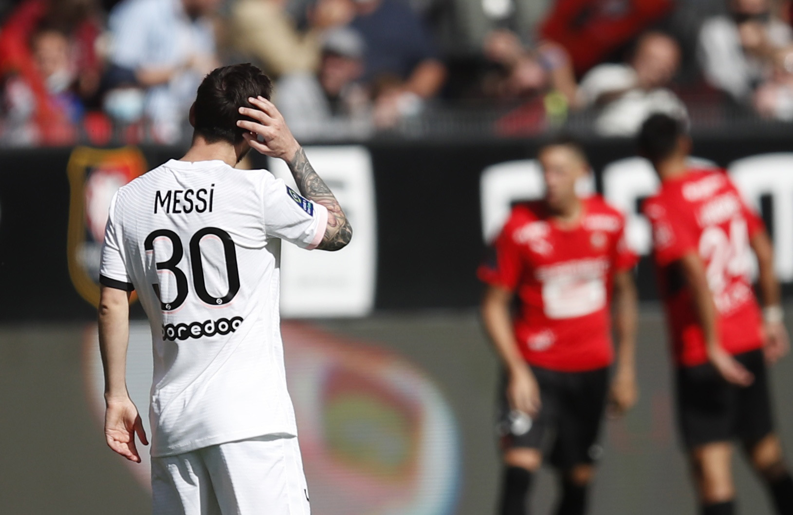 Lionel Messi no consiguió anotar contra el Rennes (Reuters)