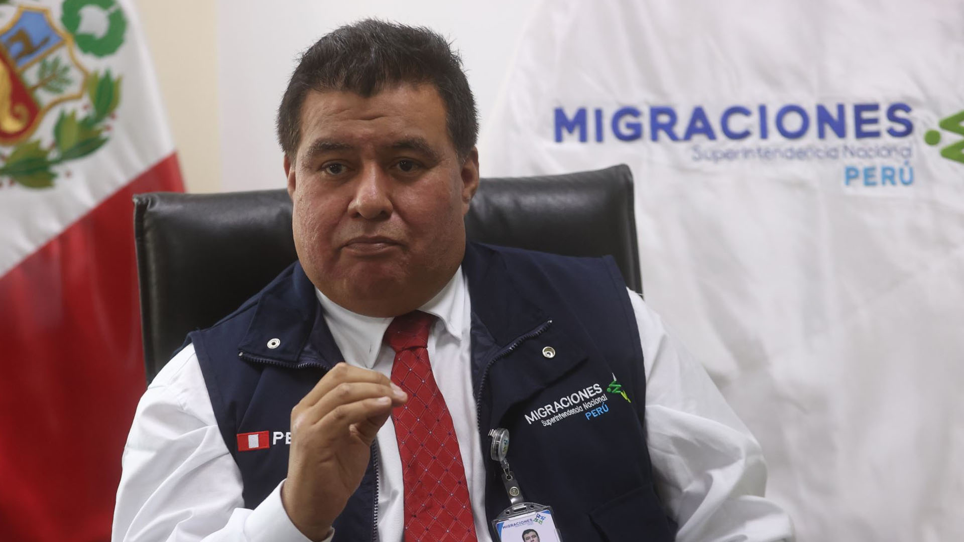 Jorge Fernández, Superintendent of Migraciones from Perú. Photo: Infobae.   