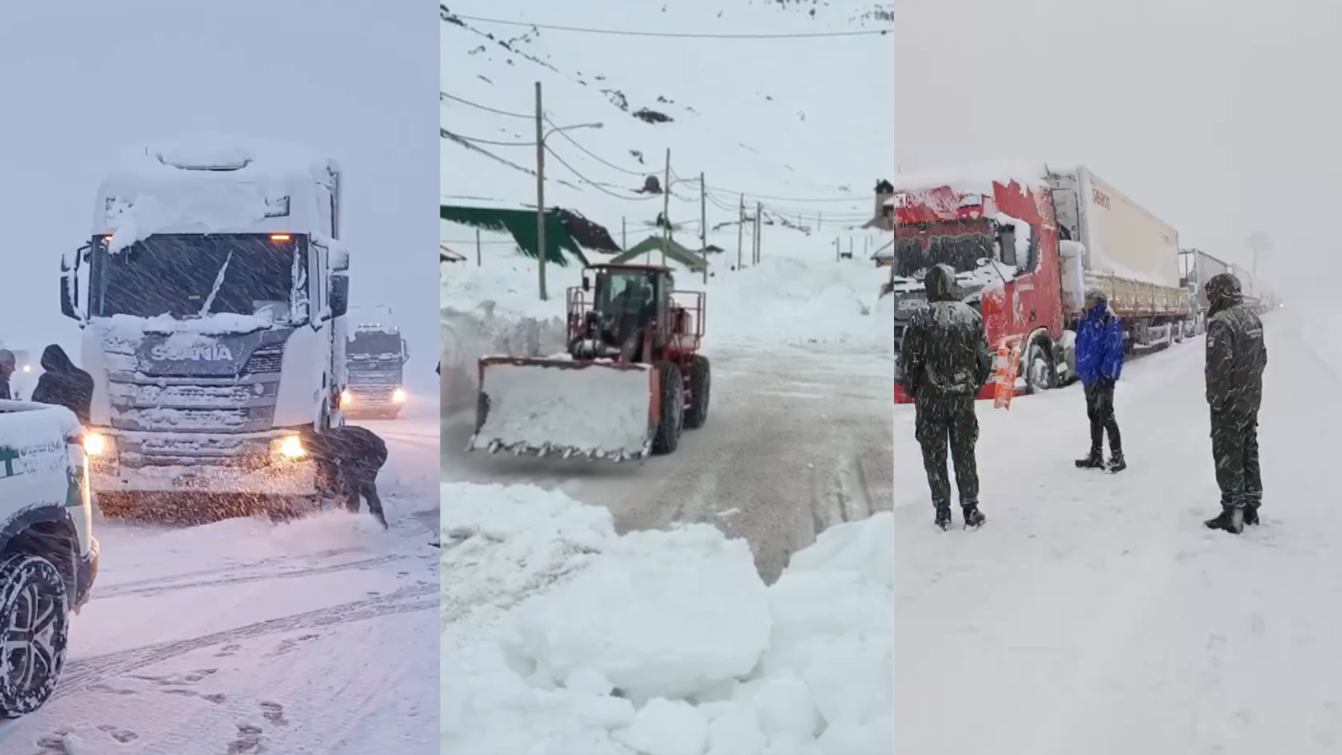 Temporal de nieve en Neuquén: rutas restringidas, camiones varados y suspensión de clases