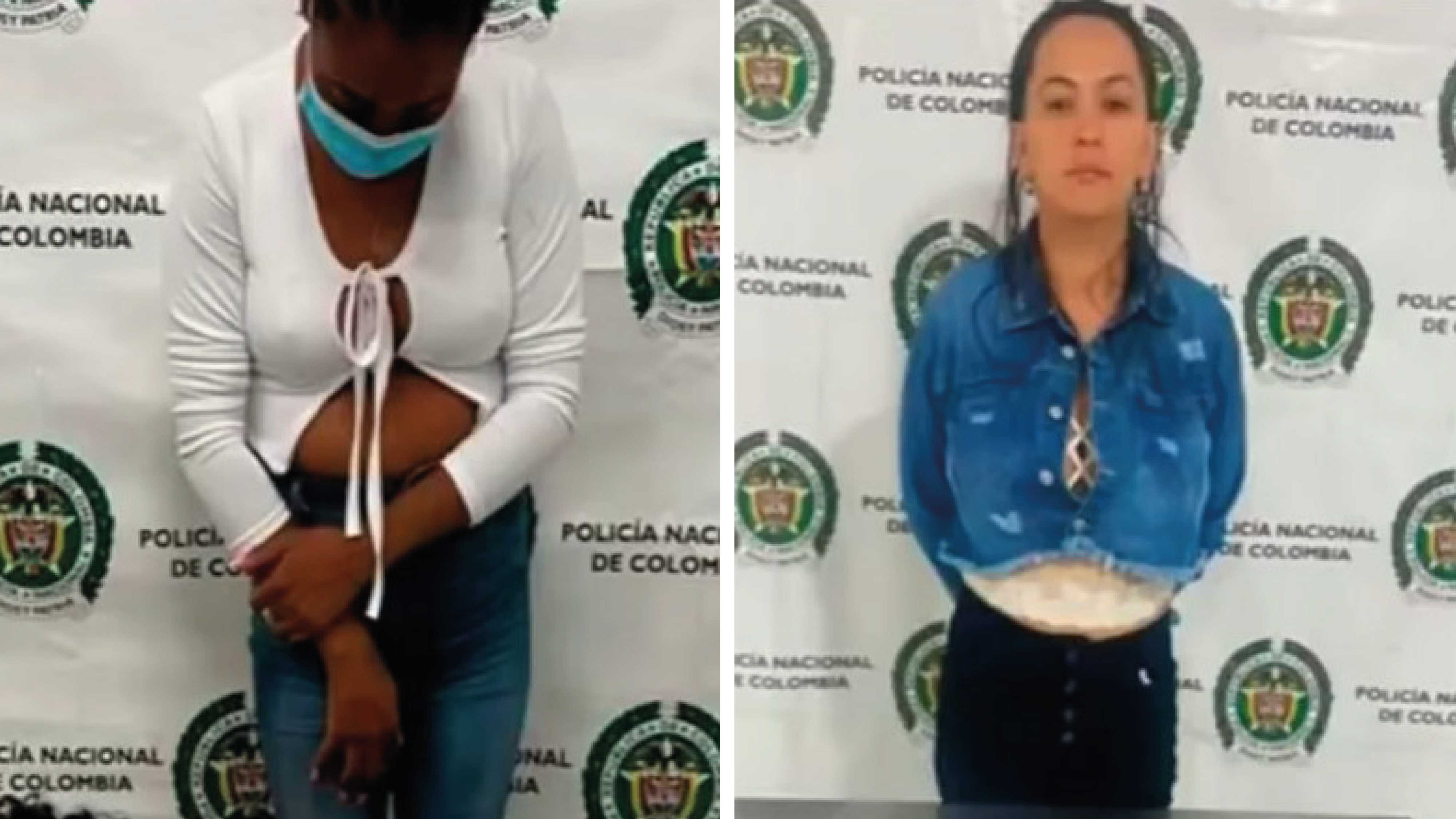 Dos mujeres fueron detenidas en Colombia por llevar cocaína debajo del pelo.
