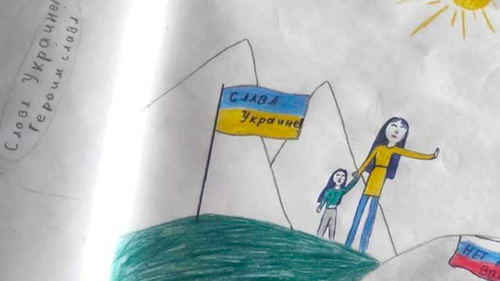 El dibujo de una niña rusa contra la invasión a Ucrania que terminó en una condena a dos años de prisión para su padre