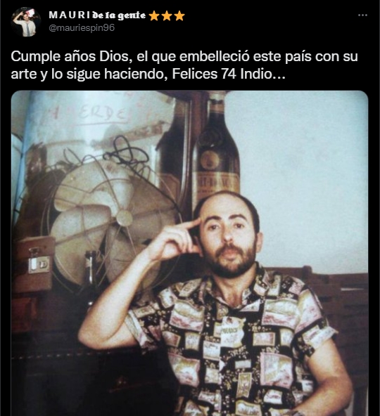 Los saludos al Indio Solari por su cumpleaños
