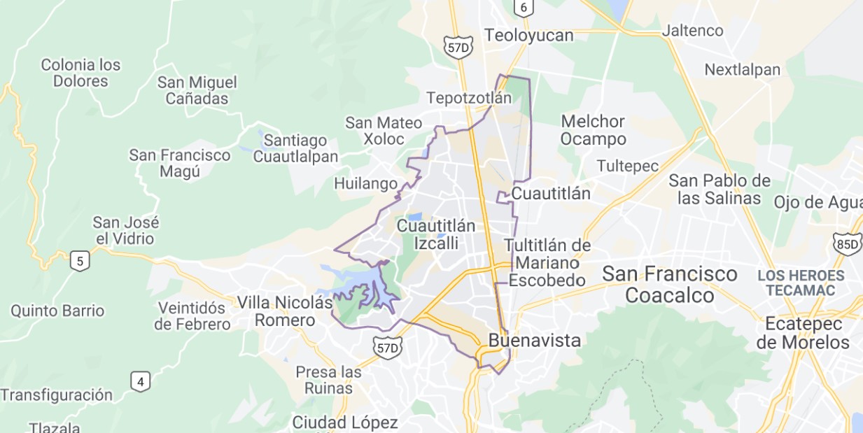Mapa de Cuautitlán Izcalli (Foto: Google Maps)