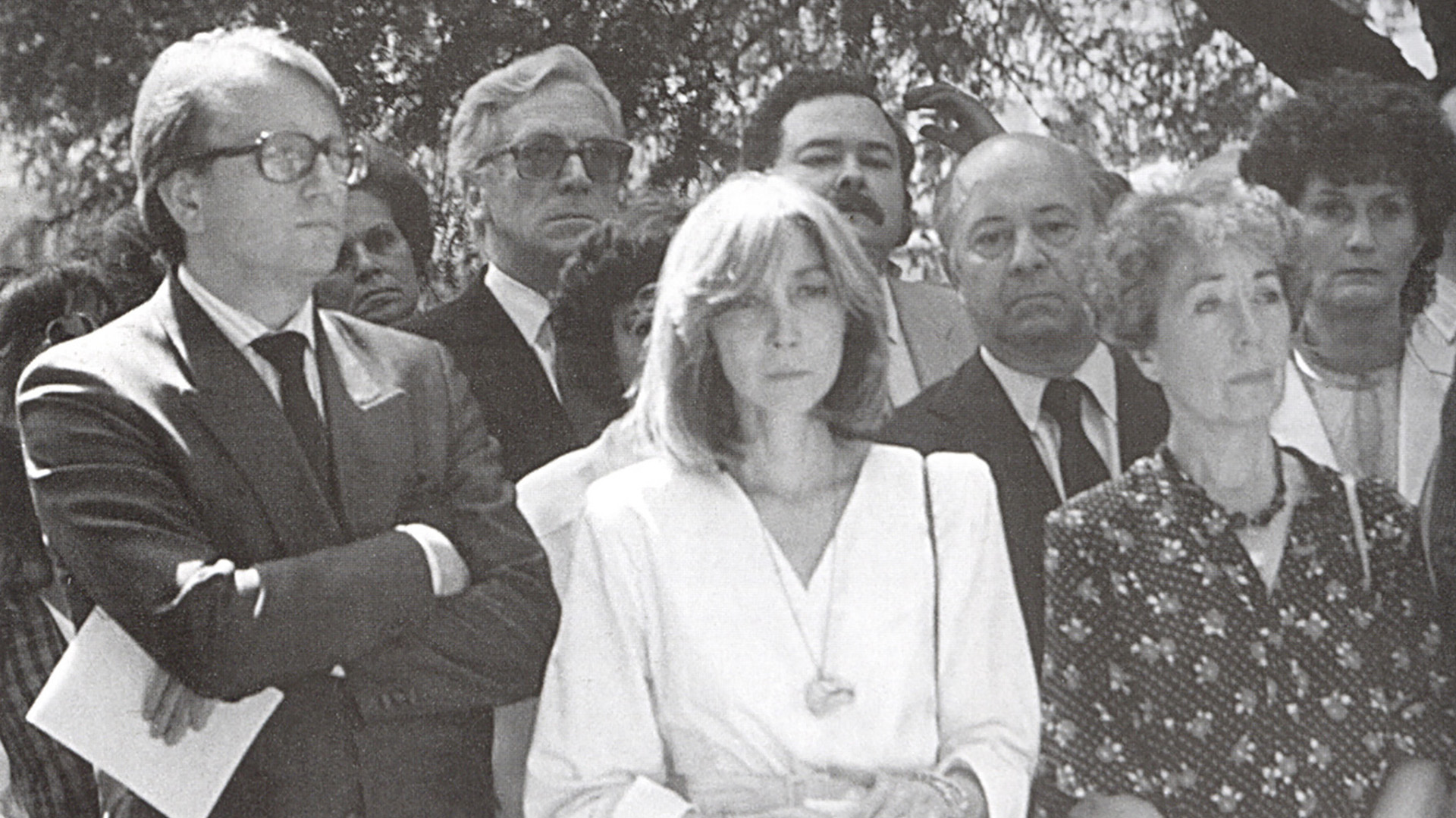 María Kodama en el entierro de Jorge Luis Borges, en 1986.
