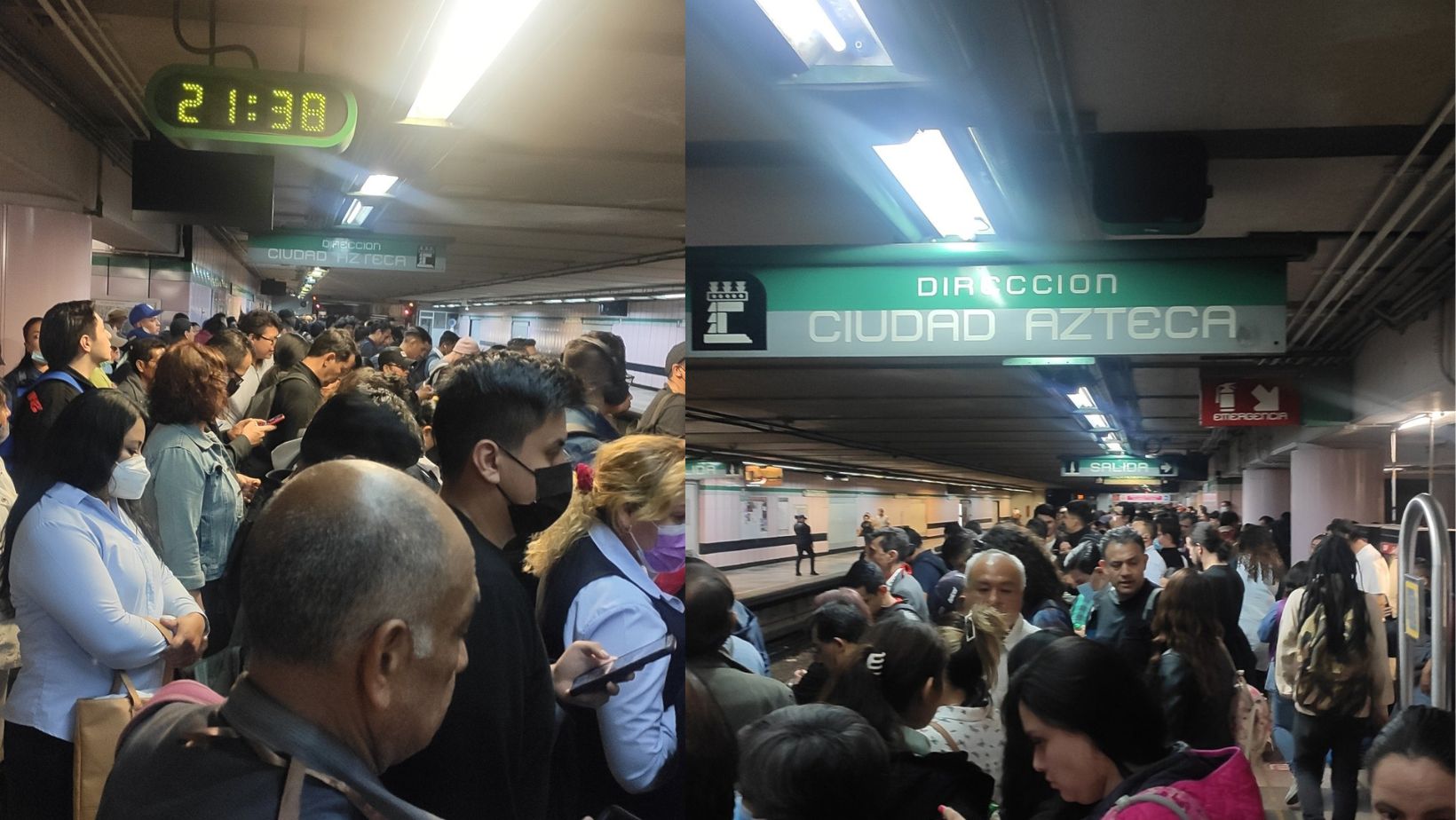 Usuarios del metro reportaron tiempos de espera muy largos en la Línea B del metro.
(@g_kmara)