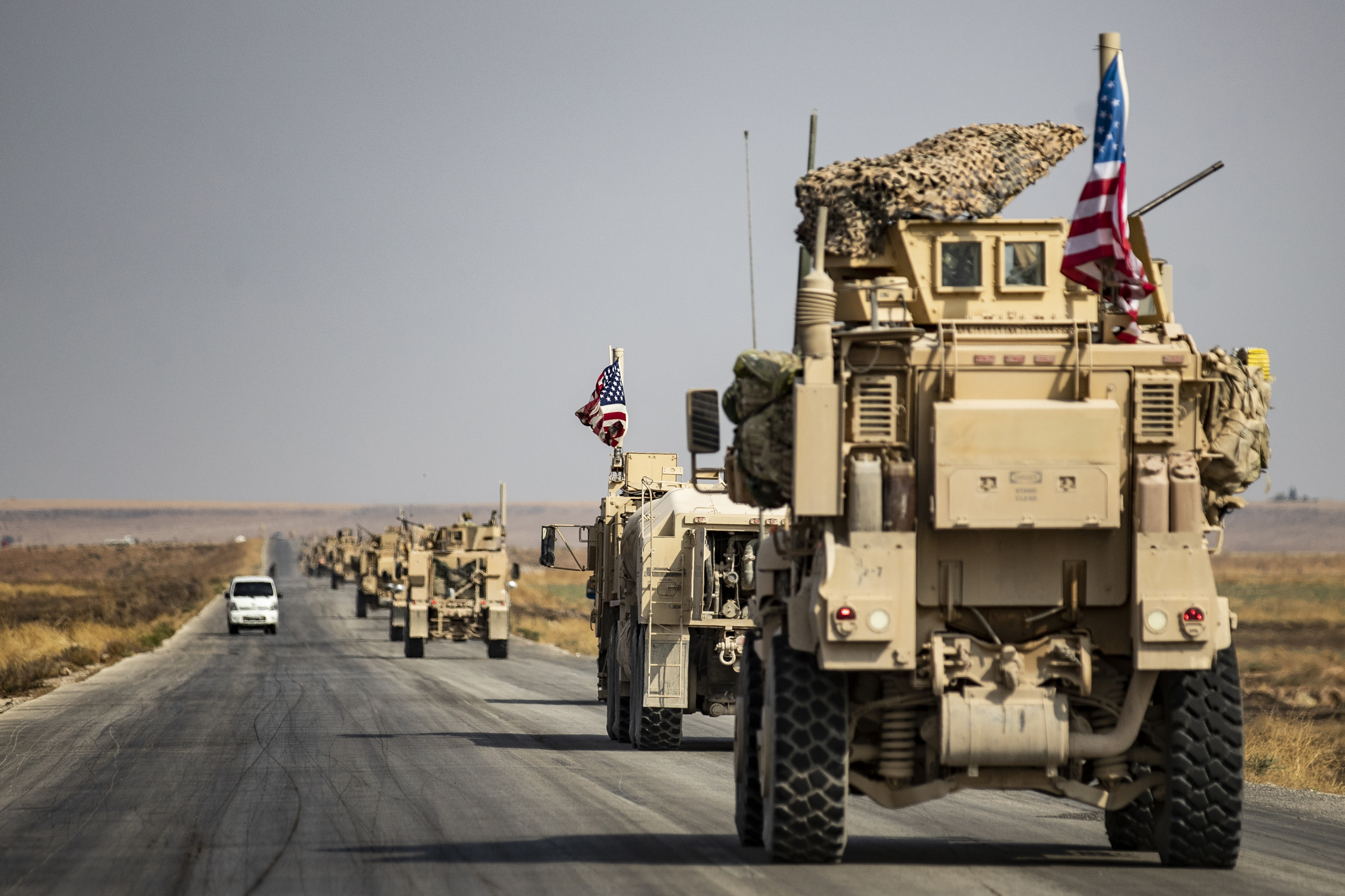 Un vehículo militar de EEUU en Siria (AFP)