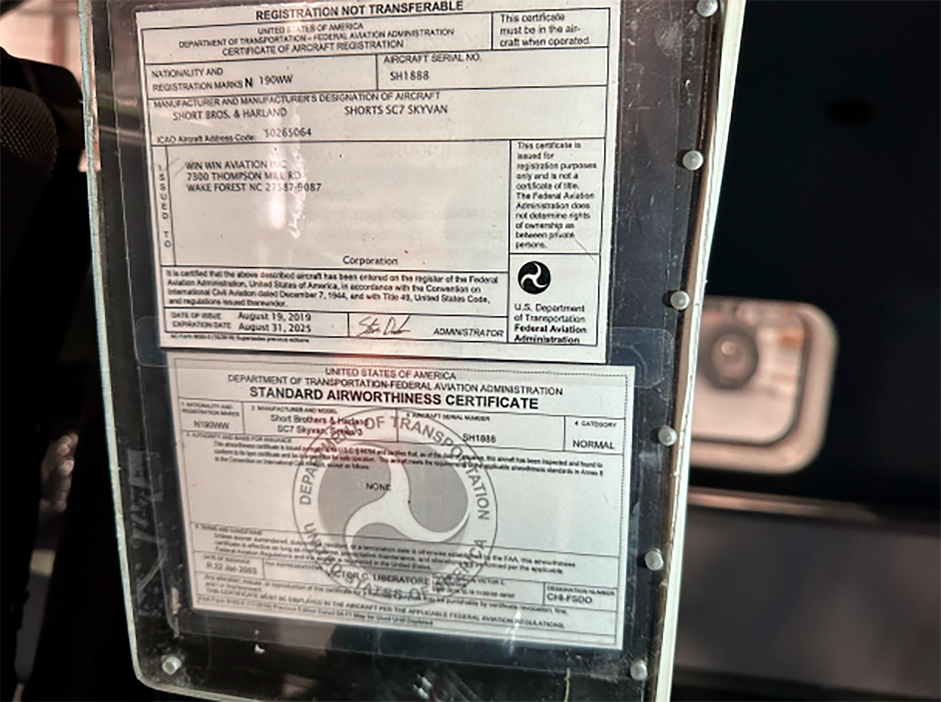 Los detalles técnicos del avión que coinciden con los documentos que entregó la Prefectura al Ministerio Público Fiscal para identificar el rumbo de la aeronave