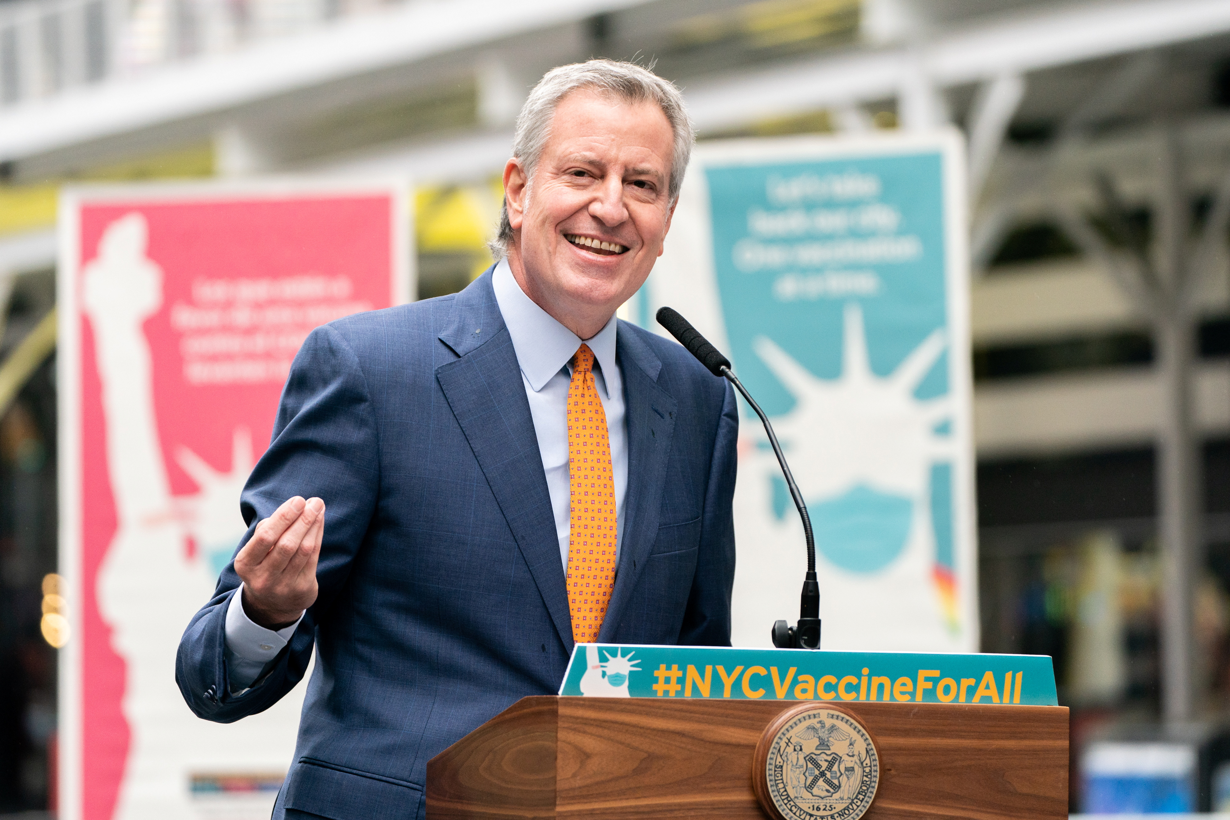 El alcalde Bill de Blasio dispuso la obligatoriedad de las vacunas el pasado 1 de noviembre (REUTERS)