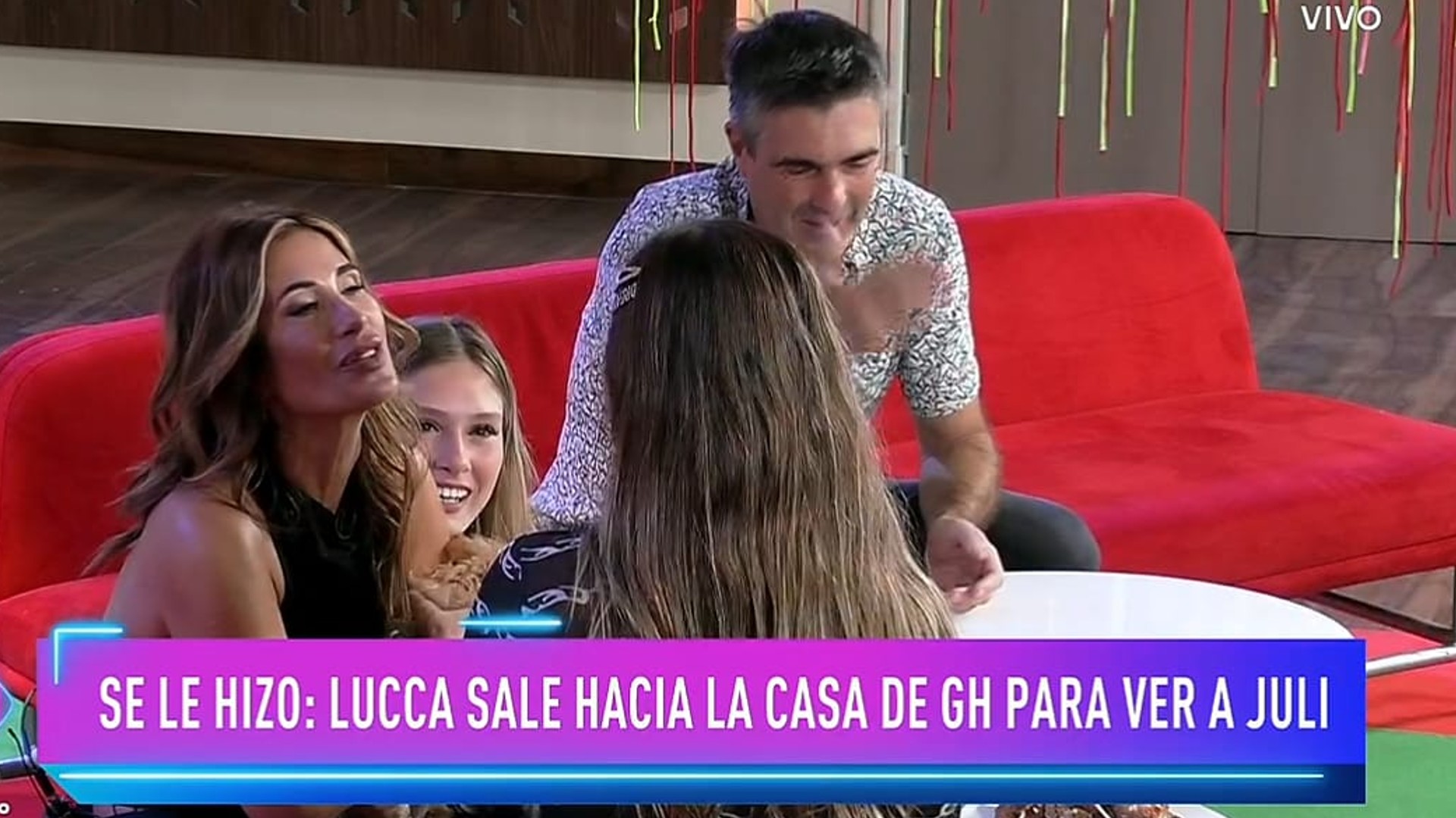 Julieta received a visit from her family in Big Brother (Photo: Capture Telefe)