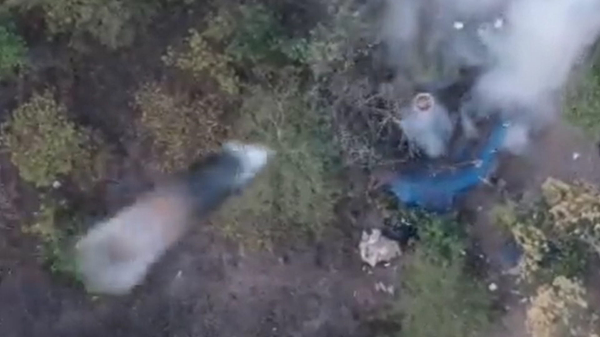 Difundieron video del ataque con drones que realizó el CJNG en Tepalcatepec
