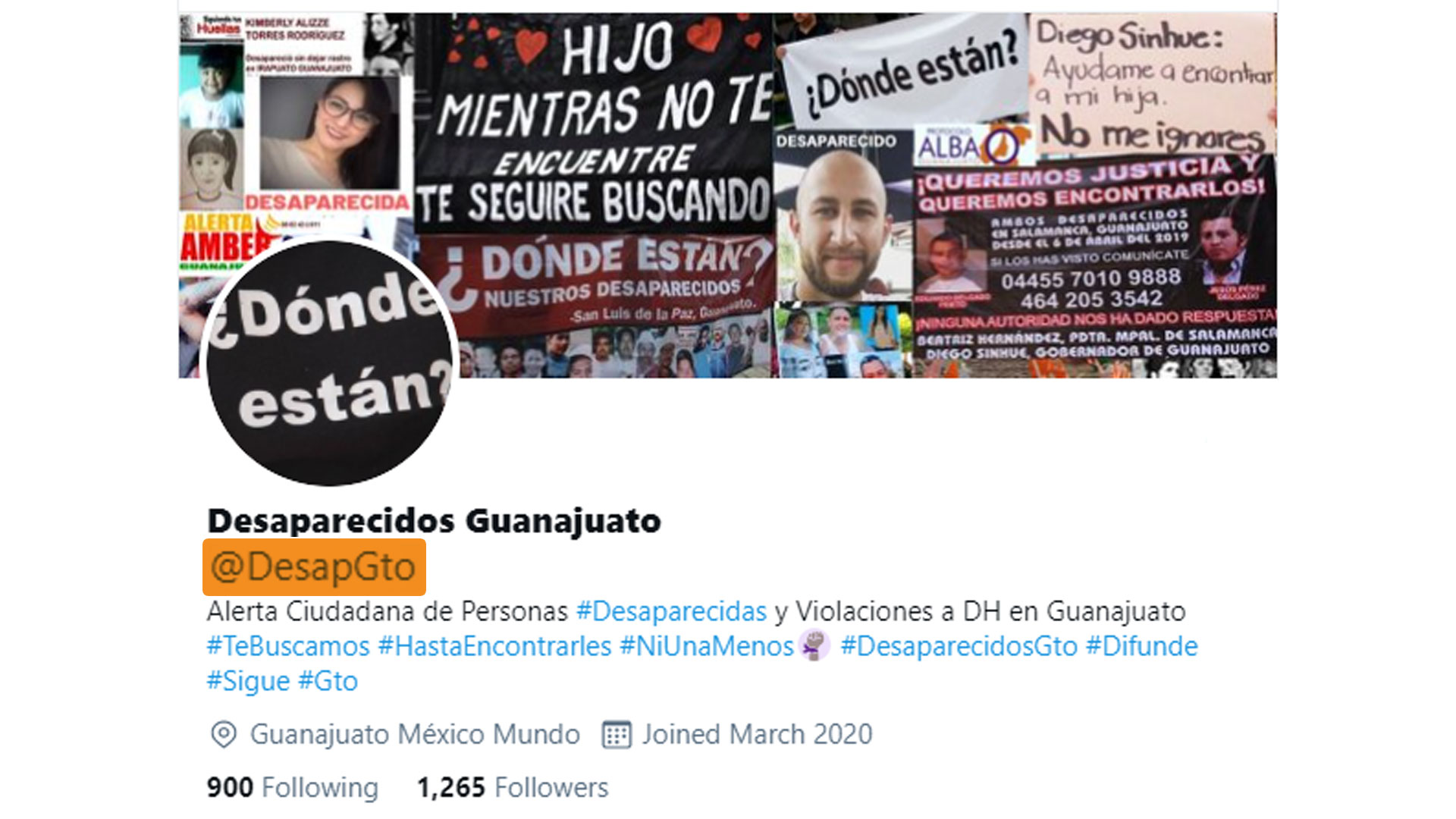 Desaparecidos Guanajuato es una página donde se alerta sobre los ciudadanos desaparecidos