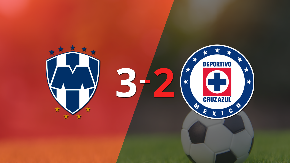 A puro gol, CF Monterrey se quedó con la victoria frente a Cruz Azul por 3 a 2