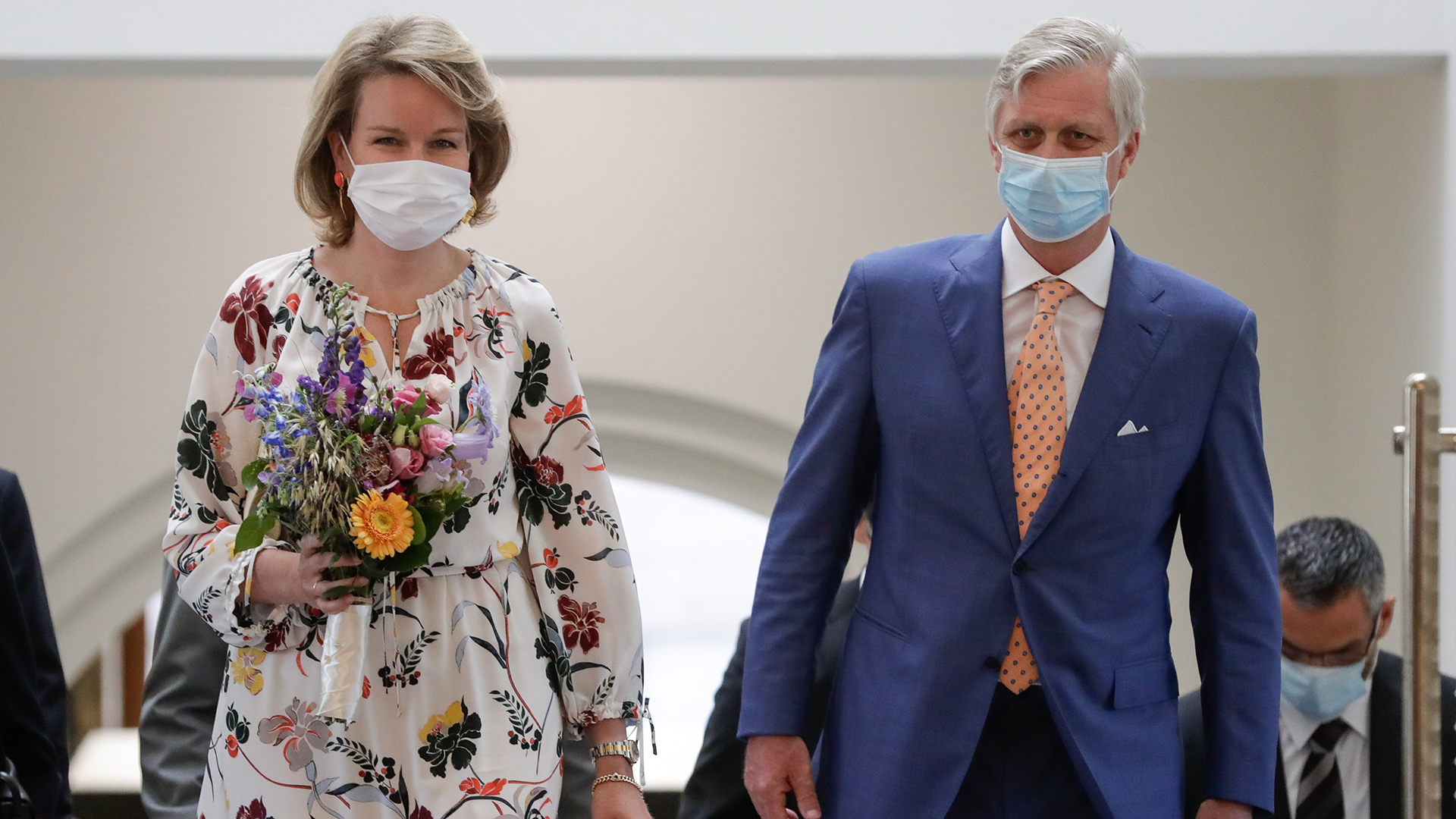 Los reyes Matilde y Felipe de Bélgica llegan al Institute of Tropical Medicine en Antwerp (EFE)