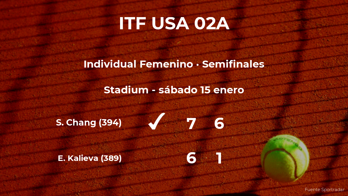 La tenista Sophie Chang, clasificada para la final del torneo de Vero Beach  - Infobae
