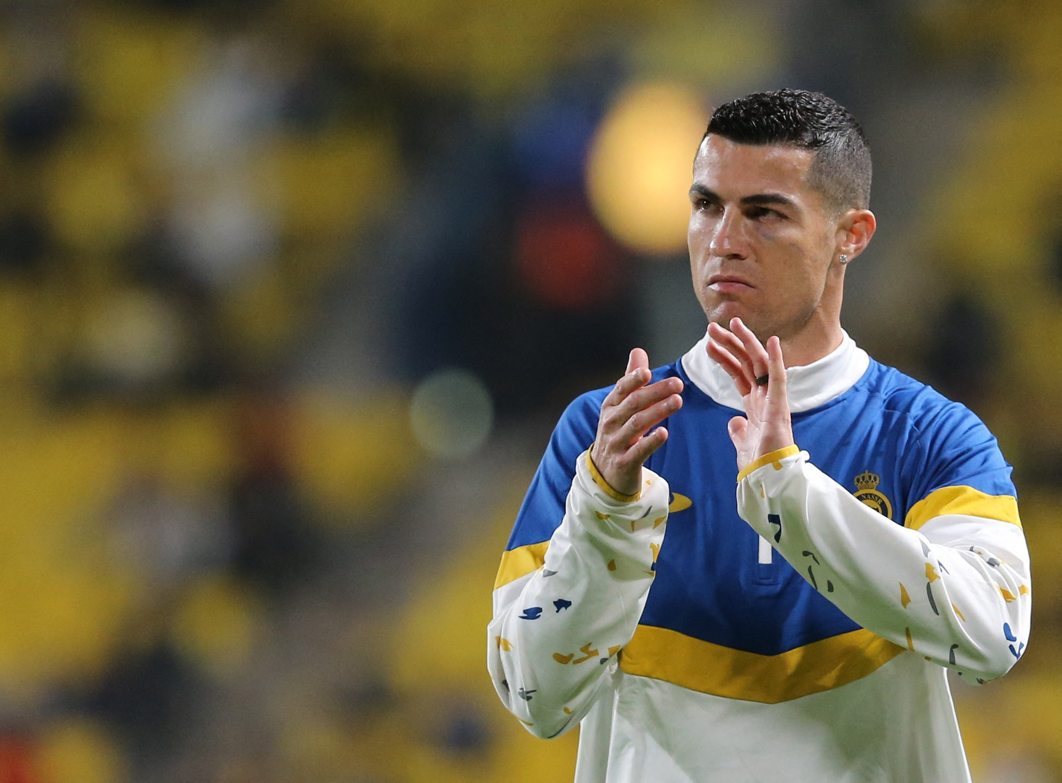 ¿Y si te llama Román? Cristiano Ronaldo podría jugar en la Bombonera. Juan Román Riquelme planea la posibilidad de armar algún encuentro amistoso entre Boca Juniors y Al Nassr (REUTERS/Ahmed Yosri)