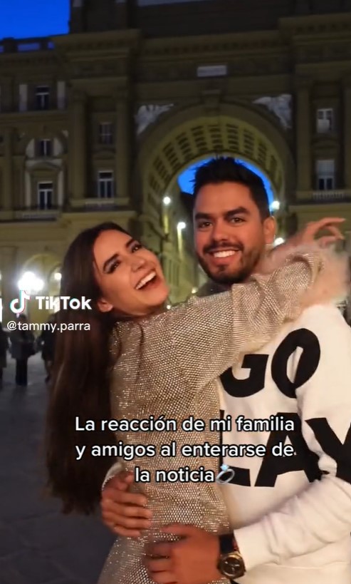 Tammy Parra had engaged shortly before with Omar Núñez (TikTok Capture)