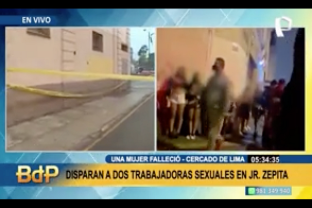 Sicarios asesinan a balazos a dos trabajadoras sexuales en Cercado de Lima