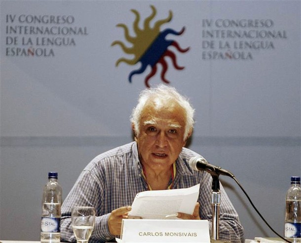 Carlos Monsiváis durante durante un congreso en Cartagena (2007). Foto: Reuters