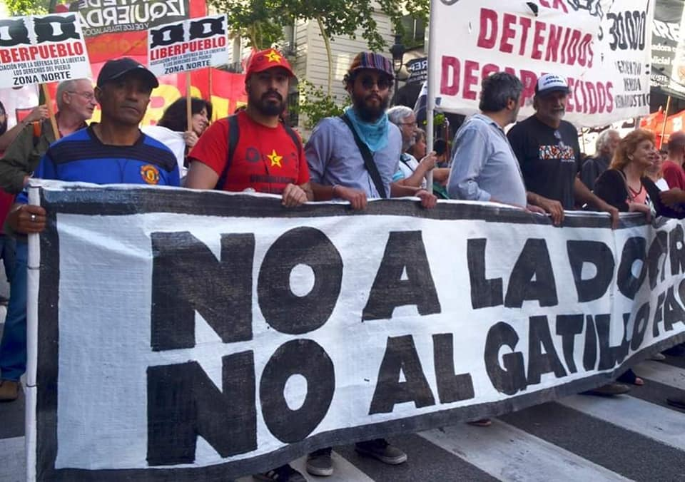 Diego Quiroga es uno de los dirigenres de la OCR investigados por presunta extorsión, durante la marcha de la izquierda. "Es una organización plantada para desprestigiar a los movimientos sociales", apunta Juan carlos Alderete