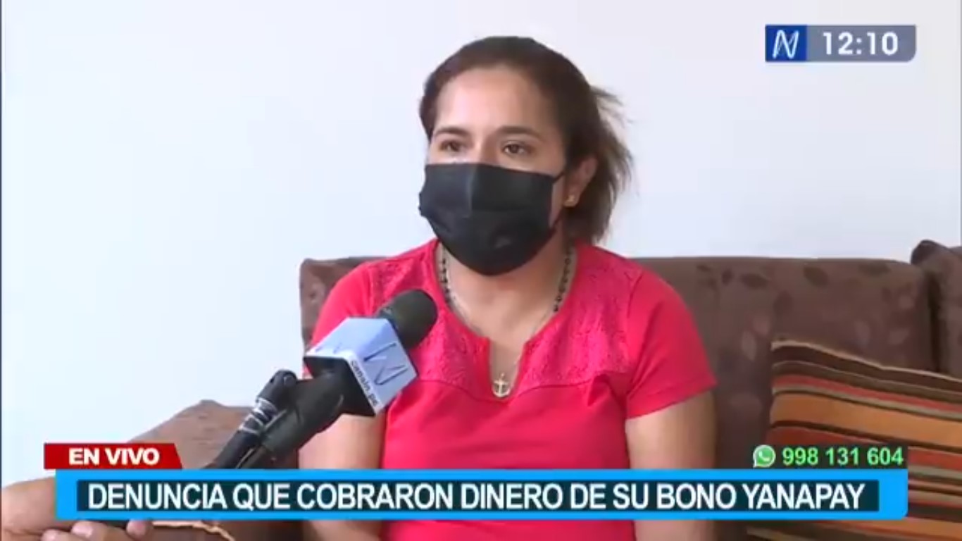 Mujer denuncia que robaron su identidad para cobrar bono Yanapay de 350 soles