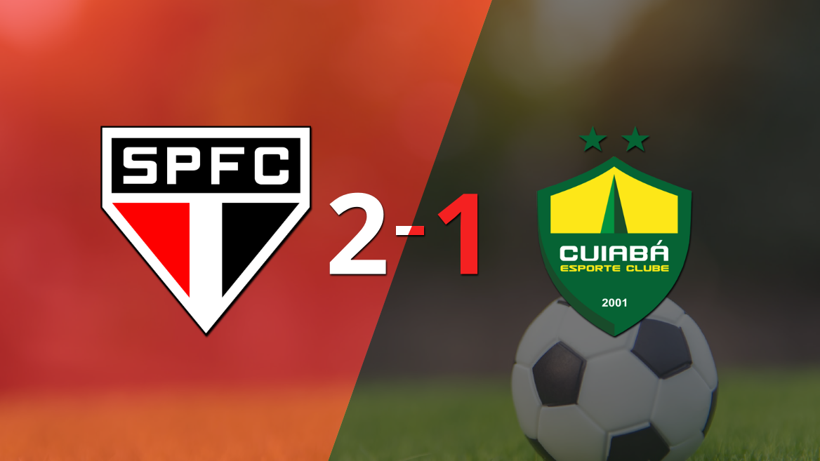 São Paulo le ganó a Cuiabá en su casa por 2-1