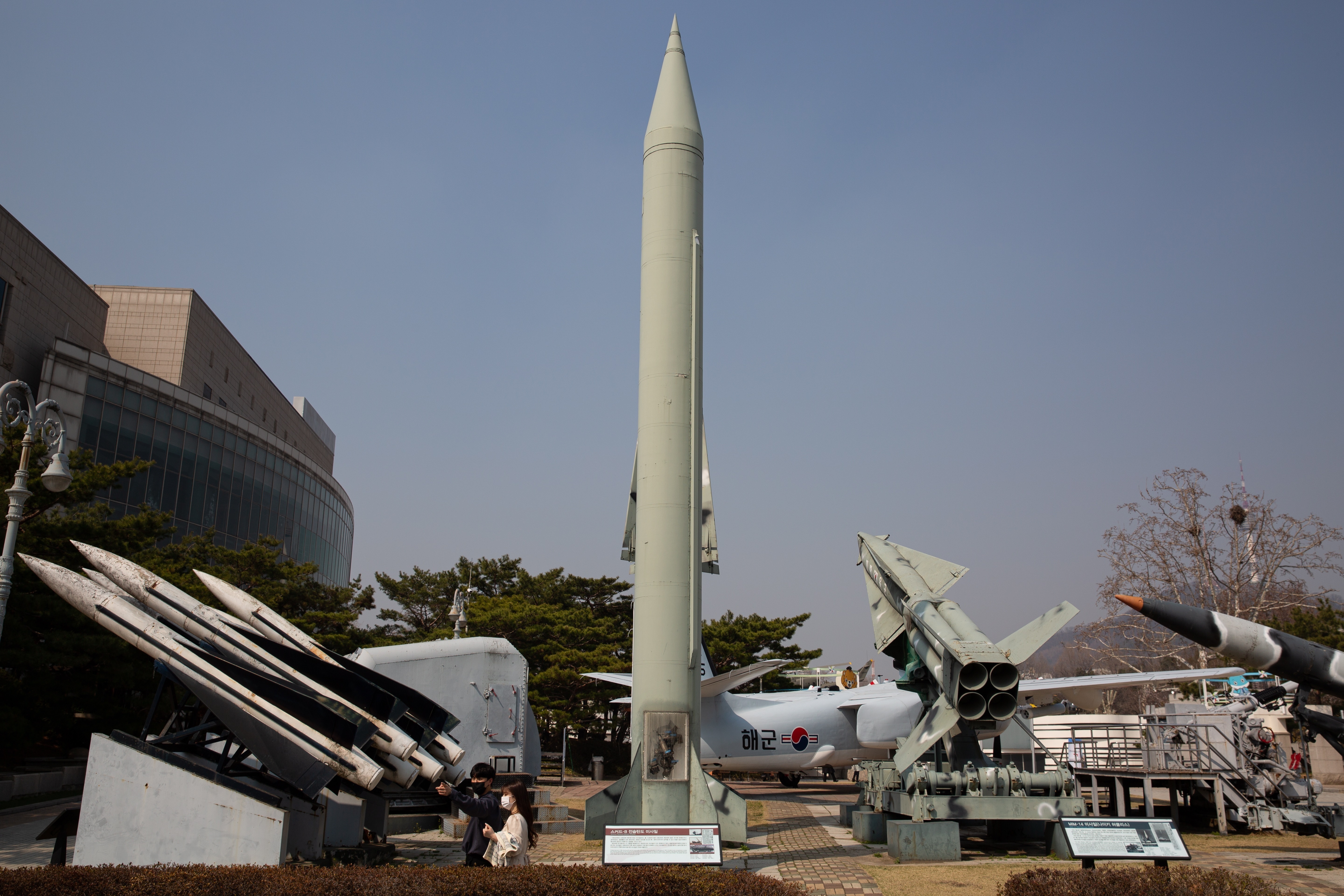 Vista de un misil norcoreano