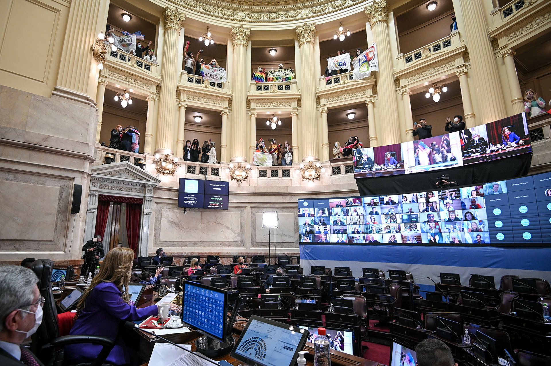 La ley "Diana Sacayán - Lohana Berkins" fue aprobada este jueves (Fotos: Comunicación Senado)