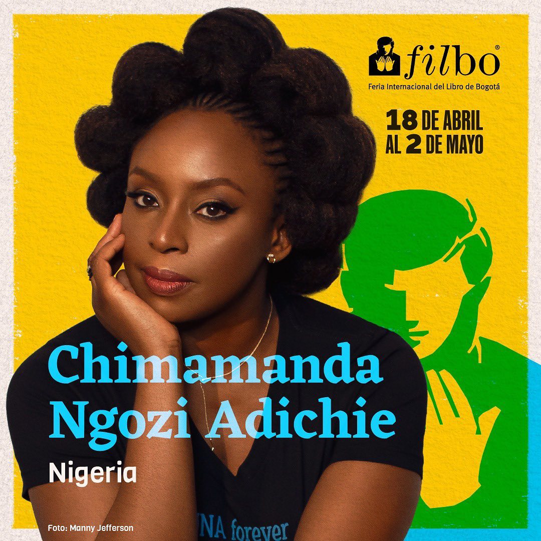 Chimamanda Ngozi Adichie es una de las invitadas a las que hay seguirle la pista en la FILBo 2023. FILBo/Instagram.