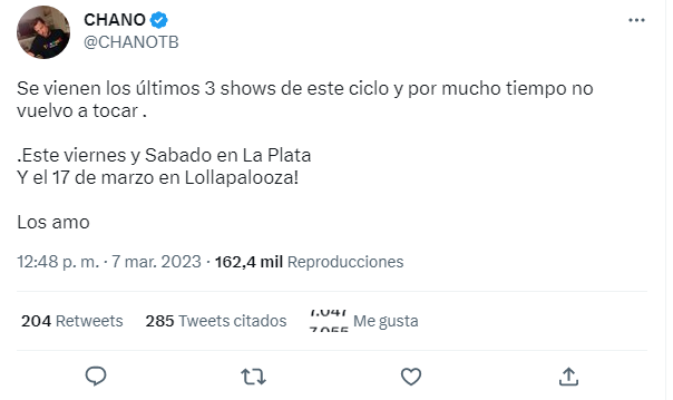 La palabra de Chano Charpentier