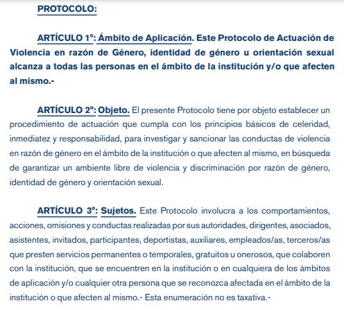 Un fragmento del manual de violencia de género aprobado en Boca Juniors