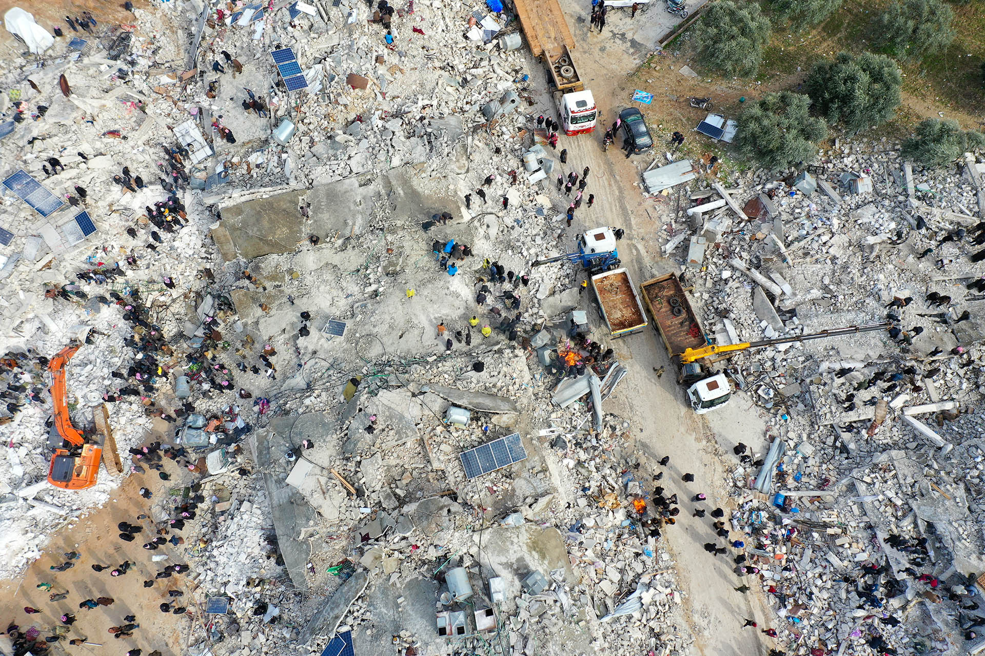 La impactante destrucción causada por el terremoto en Turquía y el norte de Siria. (HAJ KADOUR / AFP)